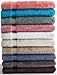 SALBAKOS - Premium Washcloths 12 Pack Set, 100% Turkish Cotton, Highly Absorbent & Quick Dry, Face Towels Wash Cloths for Hotel, Spa & Gym | 13
