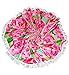 Footalk Round Roundie Indian Mandala Beach Towels Blanket Yoga Picnic Mat Thick Terry Cotton with Fringe Tassels(Rose)