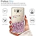 LeYi for Galaxy On5 Case (G550 G5500) with HD Screen Protector, Liquid Case with Moving Shiny Quicksand Glitter Cute Design for Girls Women,Clear TPU Protective Case for Samsung Galaxy On5 Rose Gold