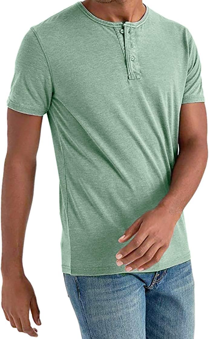 Lucky Brand Men's Burnout Notch Neck Tee