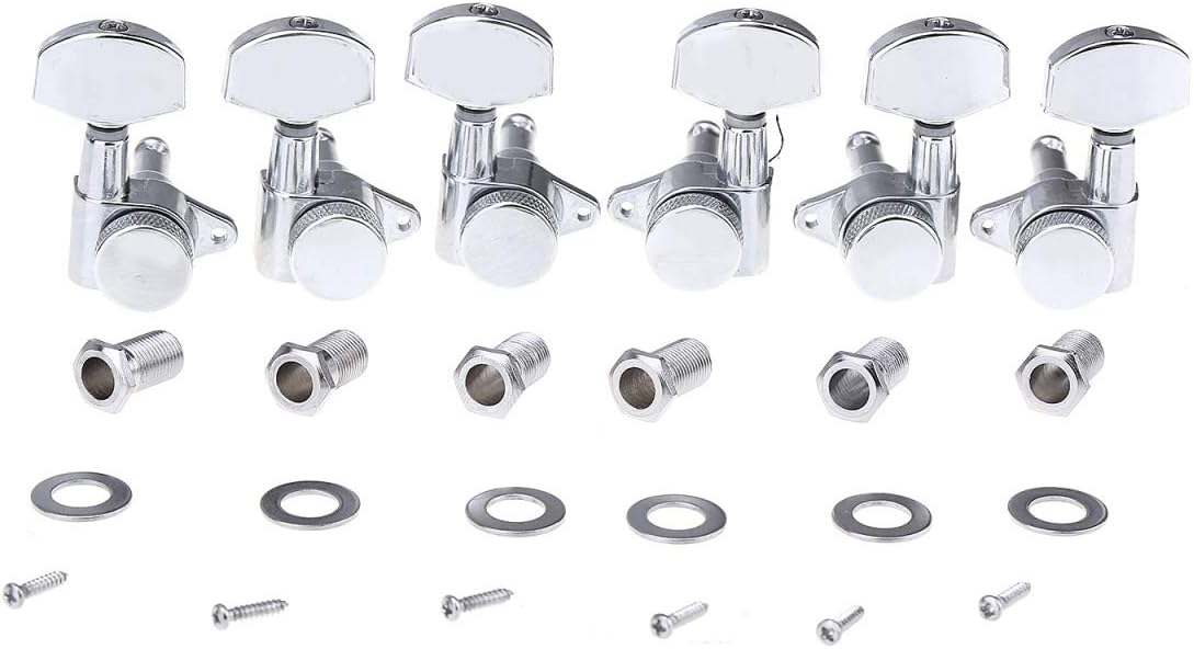 Musiclily Pro 3R3L Guitar Locking Tuners Tuning Pegs Keys Machine Heads Set for Epiphone Les Paul Style Chrome
