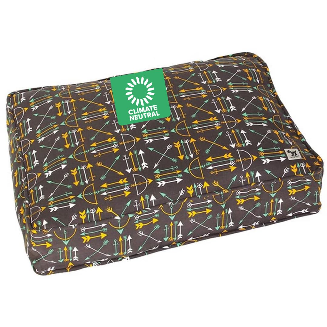 Molly Mutt Medium to Large Dog Bed Cover - Lion’s Roar Print - Measures 27”X36”X5’’ - 100% Cotton - Durable - Breathable - Sustainable - Machine Washable Dog Bed Cover