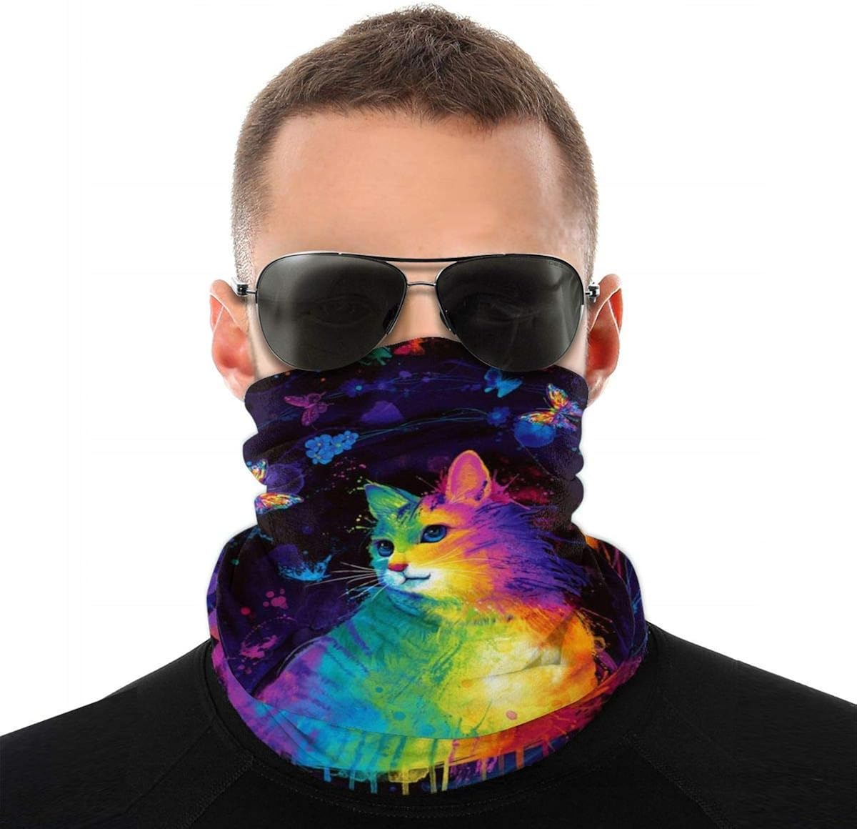 5 Pezzi Scaldacollo Multifunzione - Bandana Elastica, Antivento, Per Sport E Moto, Unisex - Foto 4