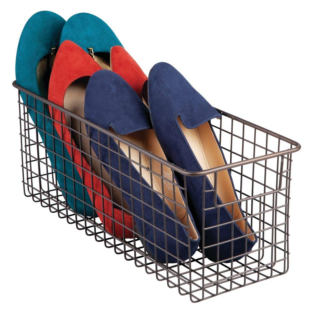 Zapateros mDesign cesta metalica para los productos de limpieza de sus