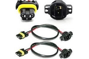 iJDMTOY (2) 5202 H16 Wire Harness To Install Xenon Ballast to Stock Socket Xenon Headlight Lighting Kit