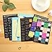Chris-Wang 4 Sheets 2016 - 2017 Monthly Calendar Index Tabs Stickers/Lable Marker Notes/Page Dividers, Self Adhesive, 16 Tabs Per Sheet, Assorted Colors(Blue/Black/Neon/Orange)
