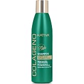 "Kativa Shampoo, Collagen Line, 250 ML - Revitalizes and Restructures Hair, for Weakened, Aging, and Damaged Hair, Salt , Sulfate , Gluten , Paraben Free"