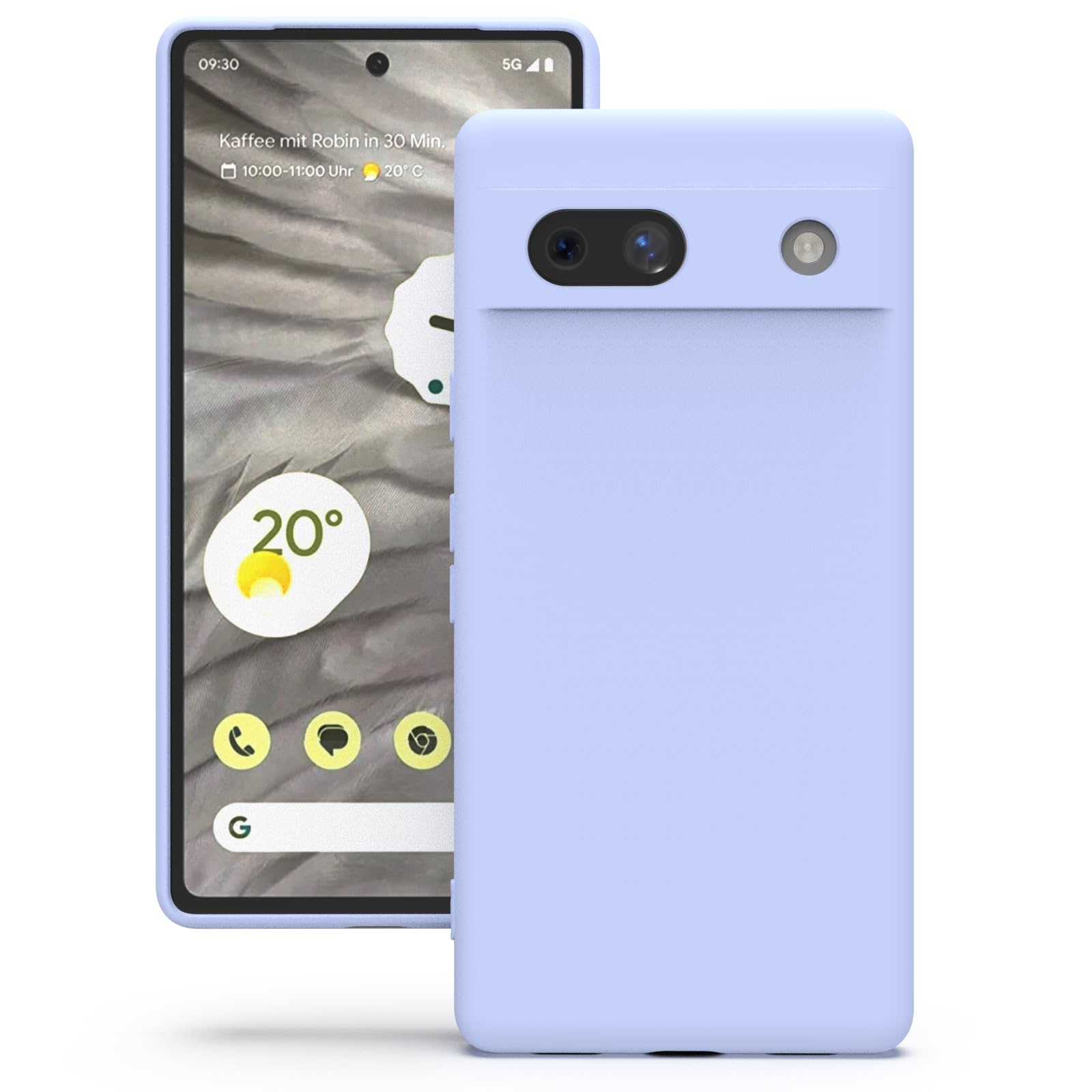 YATWIN Silicone Case for Google Pixel 7A 5G, Soft-Touch, Shockproof, DustProof, Antiskid Full Body Armour Phone Cover for Google Pixel 7A 5G - Lilac