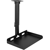 VIVO Black Extending 14 x 9 in Projector Tray Ceiling Mount, MOUNT-VP08B | Universal, Height Adjustable Projection, No Projector Hole Installation, Hidden Cable Routing, Holds 11 lbs