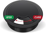Bolatus 2 Pcs 60mm Round Desk Grommet Cable Hole Cover Office Computer Wires view 3
