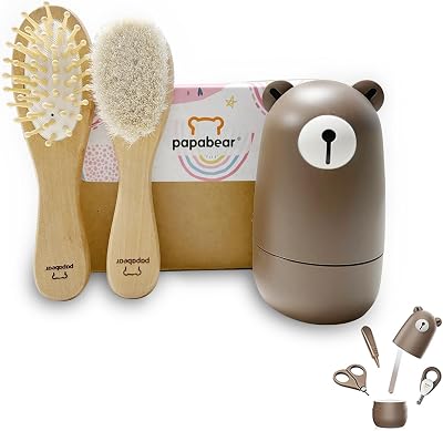 PAPABEAR Baby Nail Clippers Set with Cute Case – Infant Fingernail File Kit