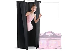 Fanwoli Mini Changing Room System for Dance Bag with Rack, Detachable 360° Privacy Curtain for Comprehensive Privacy Protecti