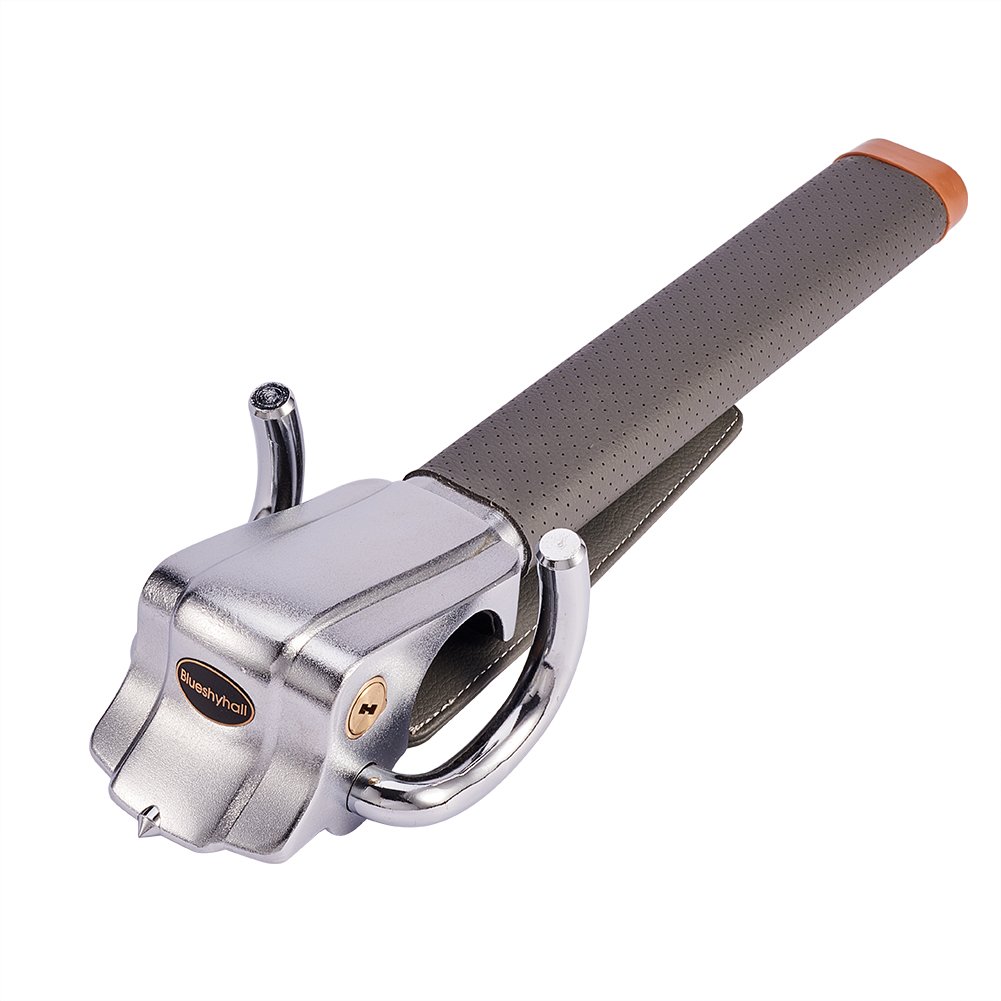 Blueshyhall Gray Antitheft Locking Devices Steering Wheel Lock with Safety Hammer