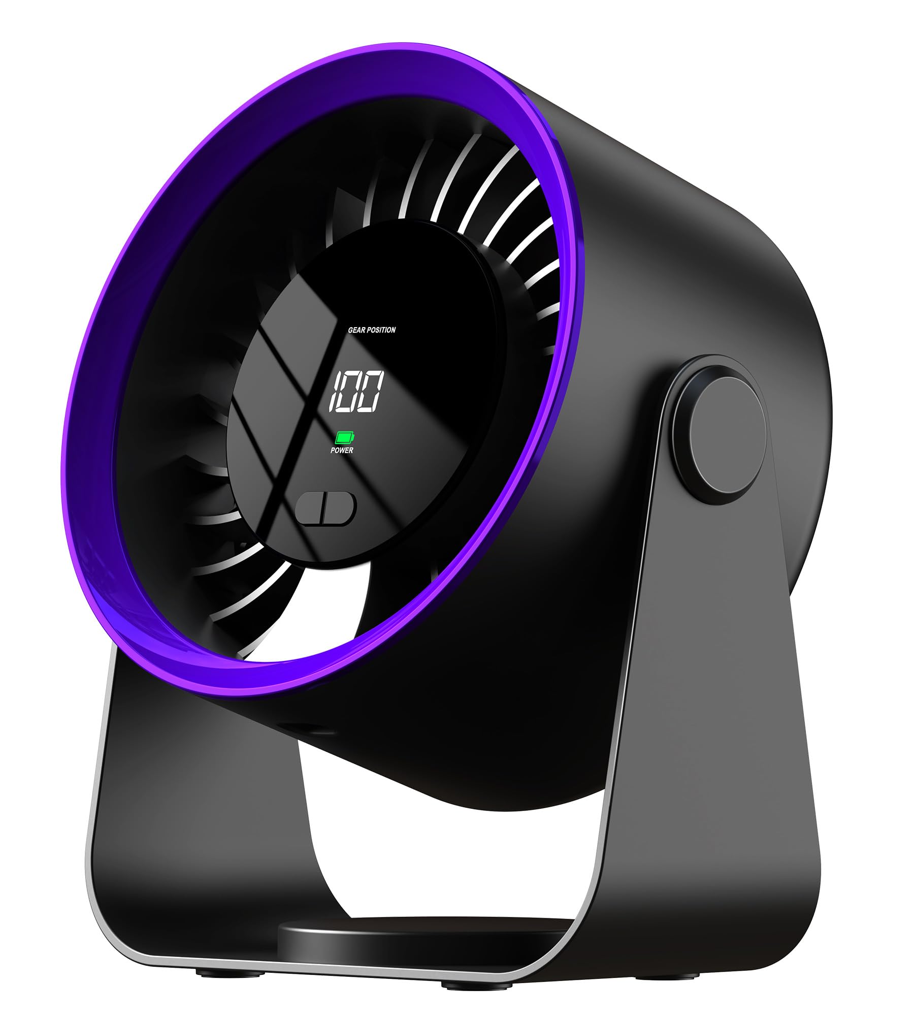 Photo 1 of Desk Fan with Battery Operated, Strong Airflow 100 Speeds Quiet Digital Display Rechargeable Battery Operated Fan Portable Personal Fan for Office, Bedroom, Kitchen, Travel Camping USB Table Fan