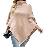 ODIZLI Women Turtleneck Knit Sweater 3/4 Sleeve Asymmetric Hem Oversized Fall Winter Sweaters Casual Pullover Jumper
