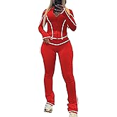 Nimsruc Women's 2 Piece Outfits Zipper Workout Set Long Sleeve Tracksuit Loungewear Sweatsuits