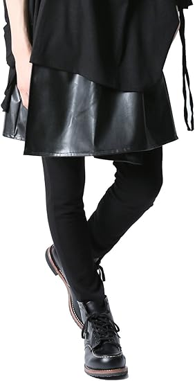 Amazon アズスーパーソニック レイヤードパンツ モード系 スカート付き レギンス メンズ 黒 F ロングパンツ 通販