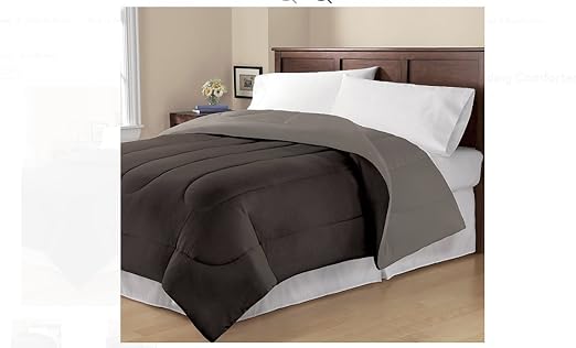 Amazon Com Mainstays Solid Reversible Bedding Comforter Full