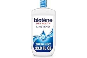 biotène Oral Rinse Mouthwash for Dry Mouth, Breath Freshener and Dry Mouth Treatment, Fresh Mint – 33.8 fl oz