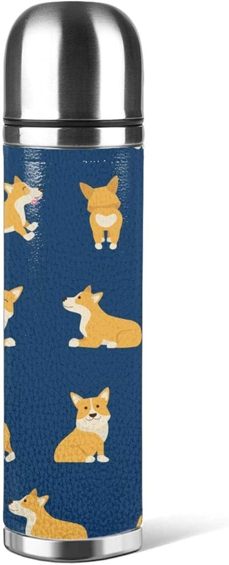 Amazon 可愛いコーギー 水筒 マグボトル サーモスカップ 500ml 直飲み ステンレス ボトル ボトルコップタイプ 軽量 大容量 真空断熱 ケータイマグ ボトル コップ 付き 水筒 マグボトル オンライン通販