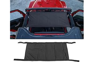 CheroCar Car Roof Sunshade Bikini Top Sun Shade for Jeep Wrangler Unlimited Accessories 1987-2020 YJ, TJ, LJ, JK, JKU, JL, JLU, for Jeep Gladiator JT 2020, Black Decoration
