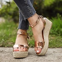 Gibobby Sandals for Women Platform Espadrilles,Flat