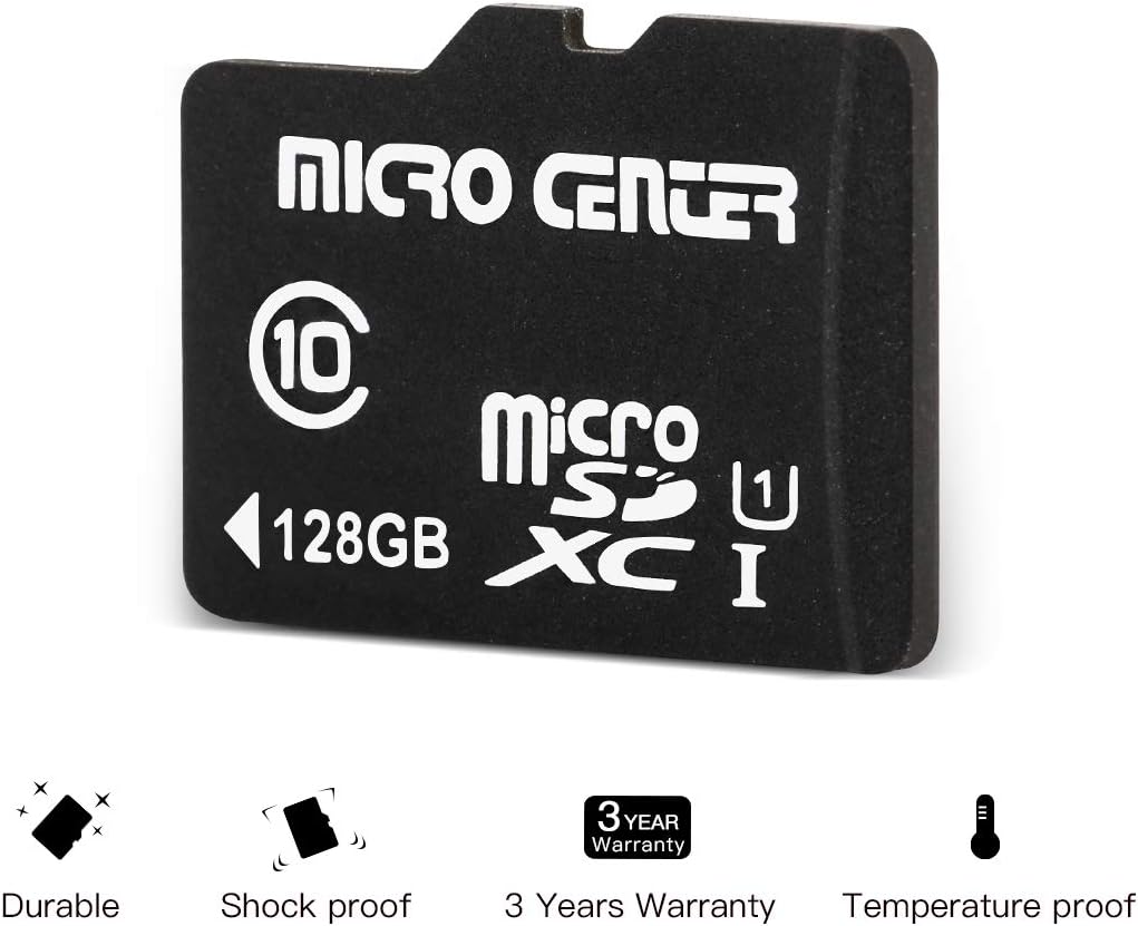 Micro Center 128GB Class 10 Micro SDXC Flash Memory Card with Adapter: Computers & Accessories