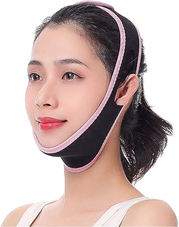Amazon 小顔マスク 顔痩せ 二重あご解消グッズ 美顔 小顔補正ベルト ほうれい線消す リフトアップ ダイエット 自宅で手軽に顔やせエステ 美容 弾力v ラインマスク ブラック Hengfang サウナマスク フェイスベルト 通販