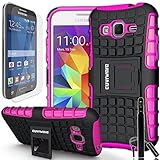 COVRWARE® Samsung Galaxy Core Prime / Prevail LTE - 3 in 1 Bundle [Terrapin Series] Dual Layer Armor Protective Case [ Kickstand ] [ Screen Protector ] [ Stylus Pen ] - Pink (GW-G360-T04)