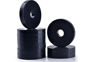 YOUFEN Rubber Washer 10 Pcs 1 1/2 Inch OD x 3/8 Inch ID x 1/4 Inch Thickness, Rubber Flat Washer Rubber Spacer Neoprene Black Rubber Washers for Bolts Screws Faucet Household Appliances