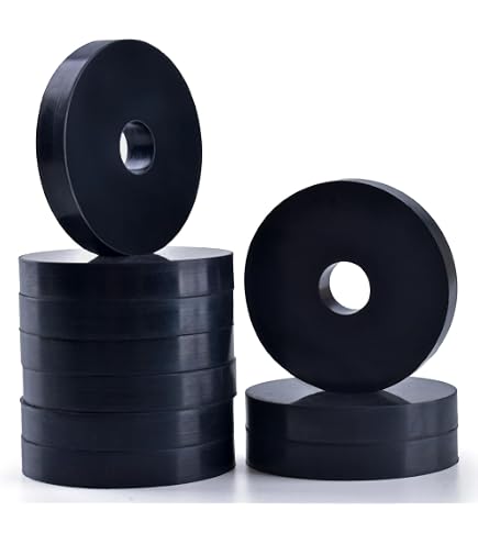 Uxcell 8Pcs Rubber Washers – 1-5/8" OD, 3/8" ID, 3/4" Thick, For Buffering & Sealing