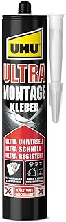 UHU Montagekleber Ultra Kartusche, Universeller Montageklebstoff mit ULTRA schnellem Stärkeaufbau, 435 g
