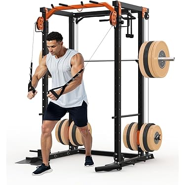 Dripex Supports de Squat Réglable, Cage de Squat, Support pour haltères