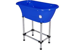 FLYING PIG GROOMING Flying Pig Pet Dog Cat Washing Shower Grooming Portable Bath Tub (Royal Blue)