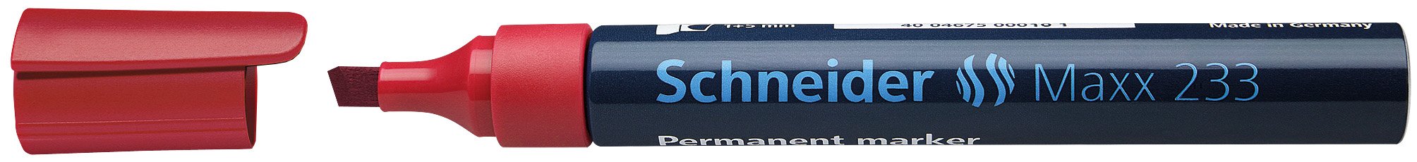 Schneider Chisel Tip Maxx 233 Permanent Marker - Red