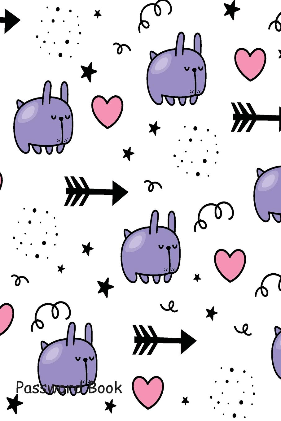 Password Book: Include Alphabetical Index With Seamless Heart