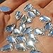 300Pcs 0.31x0.51″ Drop Shape Crystal Clear Acrylic Sew On Rhinestones Flatback Sewing Stones for Clothes Dress Crafts Garments Accessories (Silver)
