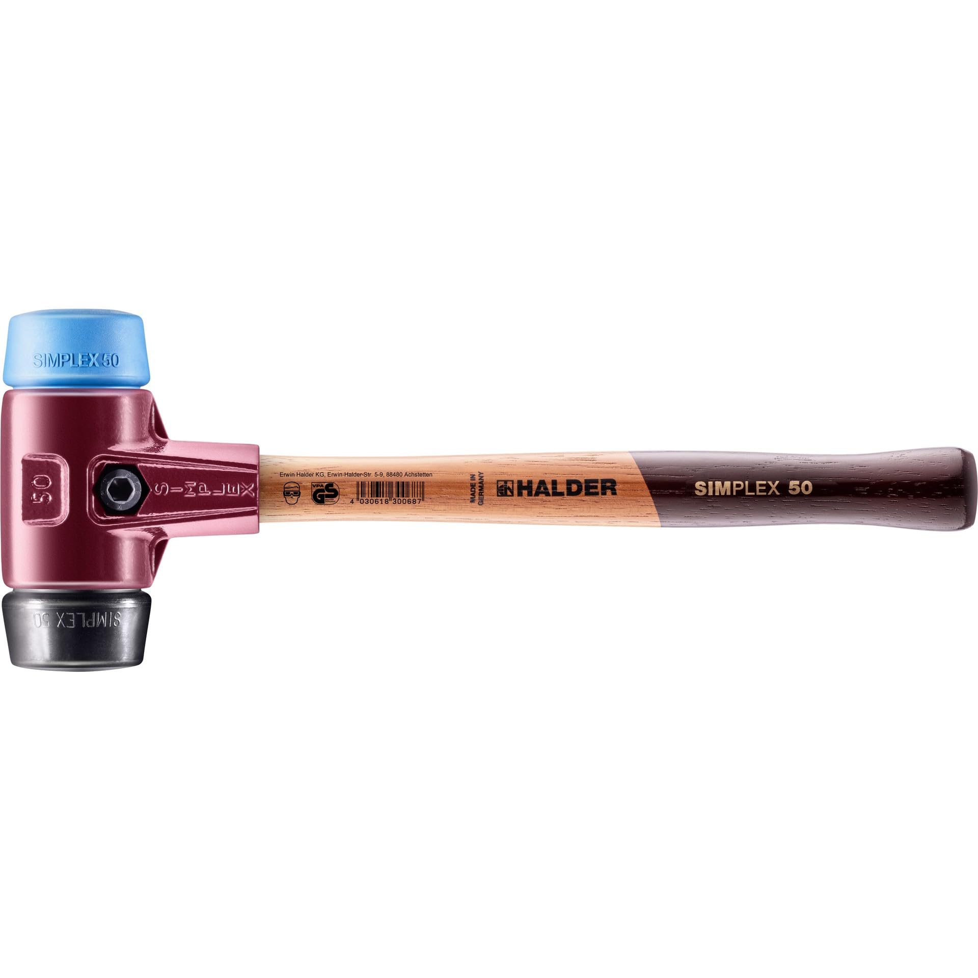 Halder 3012050 50 mm 3012 TPE Simlpex EH Soft-Face Mallet - Multi-Colour