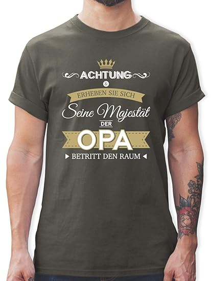 Opa - Seine Majestät der Opa - Herren T-Shirt Rundhals