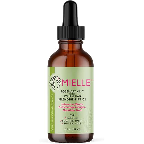 Mielle Organics Rosemary Mint Scalp & Hair Strengthening Oil for All Hair Types, 2 Ounce