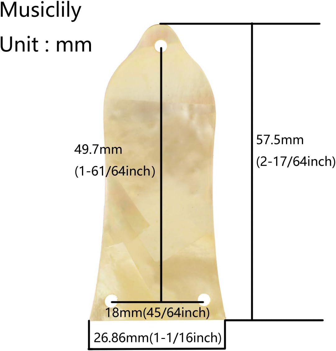 Musiclily Pro Natural Paua Abalone Shell 3-Hole Guitar Truss Rod Cover for China Made Epiphone Les Paul - Image 3