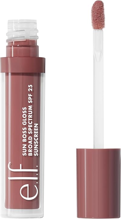 e.l.f. Sun Boss Gloss SPF 25 Mauve Lip Gloss Vegan Cruelty-Free
