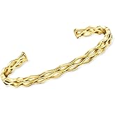 Pure Collection by Ross-Simons 18kt Gold Vermeil Wavy Cuff Bracelet. 7 inches