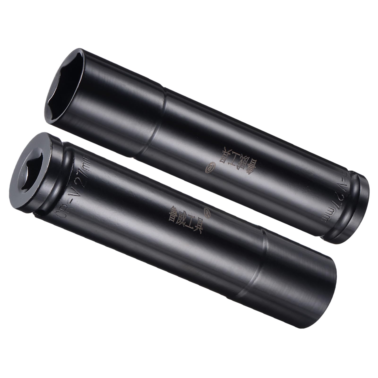 CoCud Deep Impact Socket, 1/2" Drive 27mm Socket, CR-V Steel Rounded Corner Design 6-Point Deep Impact Socket - (Applications: for Screw Installation and Removal), 2-Pieces