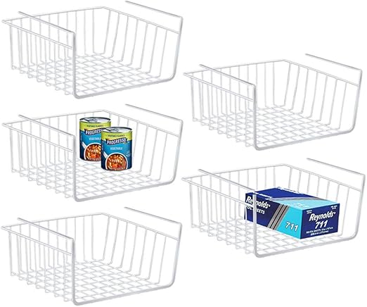 Amazon Com 5 Pack Under Shelf Wire Basket Kitchen Cabinet