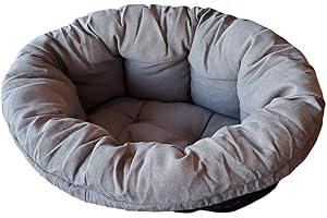 Ferplast Dog Cushion and cat Bed Sofa' Cushion 8 Padded Spare Cover for pet Bed, Soft Cotton Washable, Adjustable with Elastic Cord, 85 x 62 x h 28,5 cm Grey
