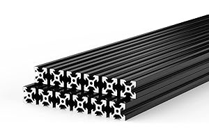 FEYRINX 12PCS 2020 V Type Aluminum Profile 800mm European Standard Linear Rail Anodized Black Extrusion Frame for 3D Printer