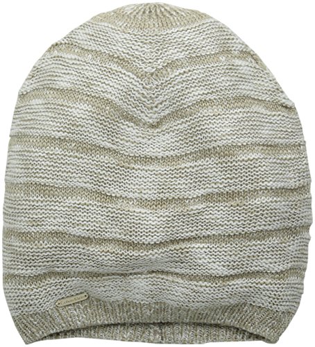 Calvin Klein Women's Plaited Slouchy Beanie, Heathered Almond, One Size