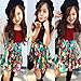 Franterd Baby Girls T-shirt Tops+Floral Short Skirt, Outfit Clothes Set