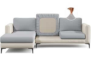 Nolan Interior Magic Sofa Cover - Classic Jacquard Sofa Seat Couch Cover - Pet Proof, Easy Install, Stretchy Slipcover - Small, Chrome Grey